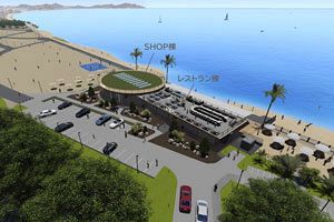 今宿の長垂海浜公園にレストランやショップ、新たな賑わい創出へ