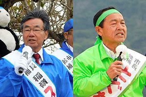 激戦続く名護市長選　両候補の舌戦続く