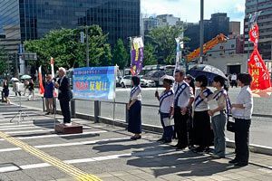 旧統一教会信徒ら「信教の自由」を博多駅前で訴える～一部信徒が取材を妨害