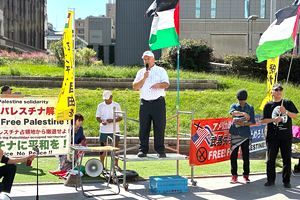 「ガザに食料を」福岡パレスチナの会やガザ出身者ら福岡・天神でデモ
