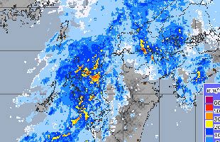 【大雨に注意】九州各地で大雨、所により雷雨も
