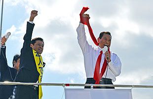 【2017衆院選・福岡】猪木氏、自民・宮内秀樹氏の応援に駆けつける～福岡４区