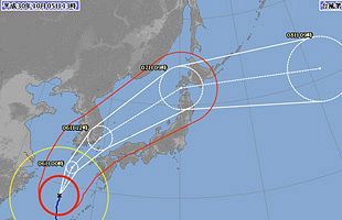 台風25号が6日に九州北部に接近のおそれ