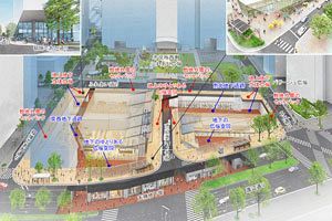 天神一丁目地区計画、天神地下街とふれあい広場を結び回遊性向上へ