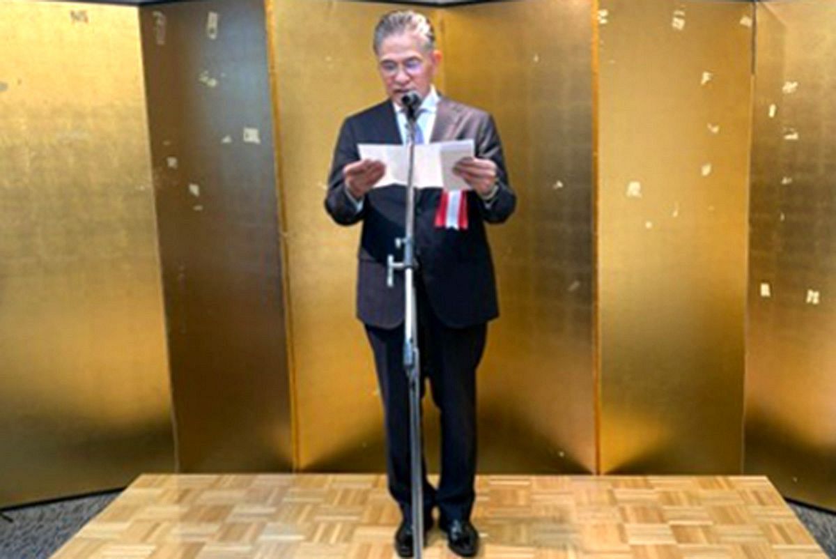 志賀設計の代表取締役社長・八島英孝氏　叙勲パーティーが盛大に行われる