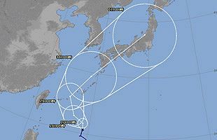 台風24号が週末に沖縄、週明けに九州・本州に上陸のおそれ