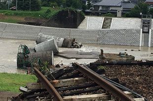 【筑後・大分豪雨】日田市・JR九大本線鉄橋流出現場