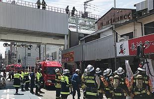 博多区上川端町で火災騒ぎ