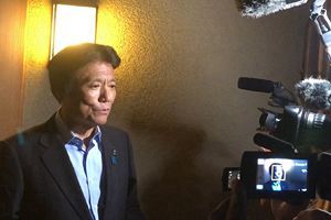 【動画】８月22日夜、小川洋福岡県知事が財界人と会合～知事が囲み取材に応じた