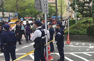 天神中心部で強盗事件？警察・鑑識数十人出動し道路封鎖