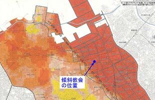 まるでピサの斜塔！？天神・大名地区の傾斜した教会（前）