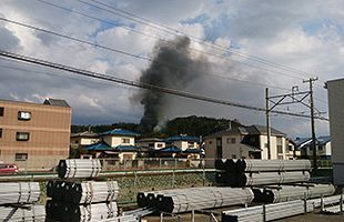 福岡市東区和白で火災