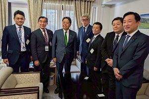 麻生氏への対抗？福岡政局も絡む林芳正・武田良太、現・元両総務相会談
